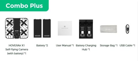 Dron HoverAir X1 - Combo Plus Retail - Black (OUTLET)