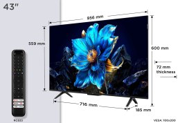 Telewizor TCL 43P7K QLED 40