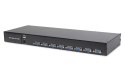 Digitus Konsola modułowa z monitorem TFT o przekątnej 19" (48,3 cm), 8-portowym przełącznikiem KVM & touchpadem, klawiatura amer