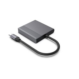 Gembird Adapter USB-C do HDMI + DP, 4K 60Hz, czarny