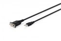 Digitus Kabel adapter USB 2.0 do RS232 (DB9) | Chipset FTDI (FT232RNL) | PVC, czarny | Mocowanie w tulejkach gwintowanych | 1.8m