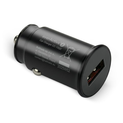 EverActive Ładowarka samochodowa CC-15QC QC3.0 18W 1XUSB + kabel USB-C 1m