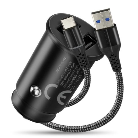 EverActive Ładowarka samochodowa CC-25C 2XUSB 12W + kabel USB-C