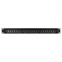 LogiLink Patchpanel CAT6 19' 24- porty, STP czarny