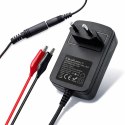Qoltec Ładowarka do akumulatora AGM GEL STD | Prostownik 6V/12V | 6W | 5.5x2.1 | kabel 1.8m