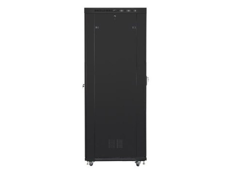 SZAFA INSTALACYJNA RACK STOJĄCA 19" 47U 800X1000 CZARNA DRZWI SZKLANE LCD LANBERG (FLAT PACK)
