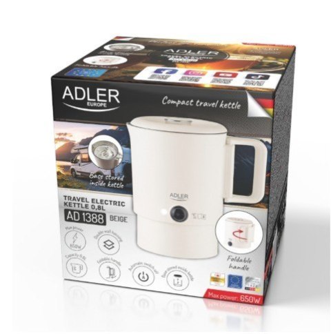 Adler Czajnik turystyczny 0,8 l beżowy AD 1388