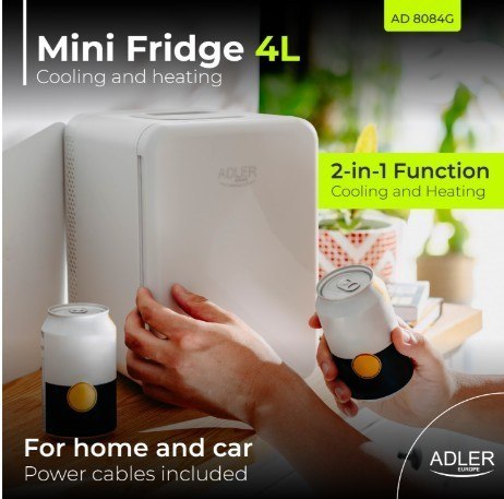 Adler Mini lodówka 4l biała AD 8084