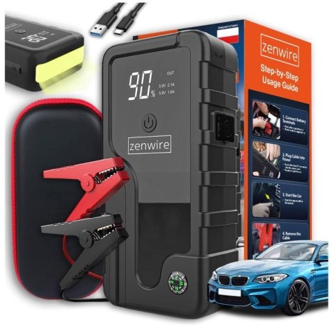 Booster Jump Starter 6400 mAh Powerbank Samochodowy Zenwire CY16