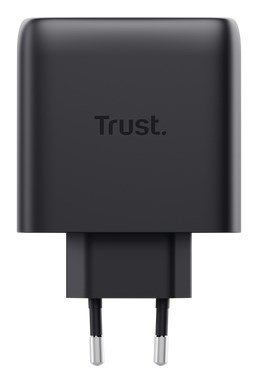 Ładowarka TRUST czarna MAXO GaN 65W 2x USB-C