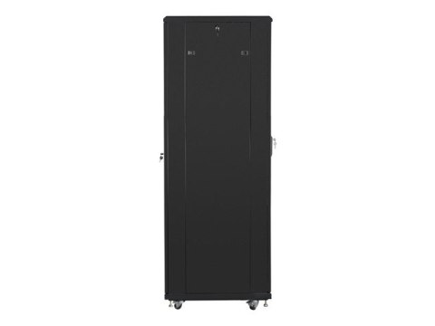 SZAFA INSTALACYJNA RACK STOJĄCA 19" 42U 600X600 CZARNA DRZWI PERFOROWANE LCD LANBERG (FLAT PACK) V2