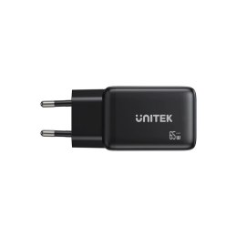 UNITEK ŁADOWARKA SIECIOWA GAN 2X USB-C USB-A ,PD 3.0, 65W, CZARNA