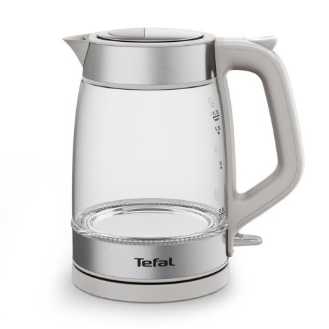 Tefal Glass Kettle KI605B30 czajnik elektryczny 1,7 l 2200 W Szary, Srebrny, Przezroczysty