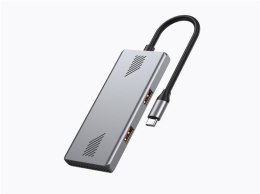 Hub USB-C 2 x USB-A + 2 x USB-C Gembird srebrny