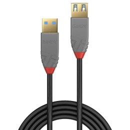Przedłużacz USB 3.1 LINDY Gen1 Extension A/A, Anthra 2m Black