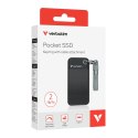 Zewnętrzny dysk SSD Verbatim Pocket SSD 2TB USB 3.2 Gen 2 (3.1 Gen 2) Czarny, Szary