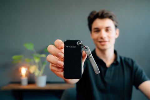 Zewnętrzny dysk SSD Verbatim Pocket SSD 2TB USB 3.2 Gen 2 (3.1 Gen 2) Czarny, Szary