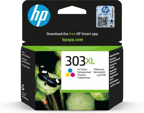 HP Oryginalny trójkolorowy tusz 303XL o wysokiej wydajności