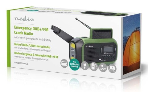 Nedis RDDBCR2000GN radio Przenośny Cyfrowy Czarny, Zielony