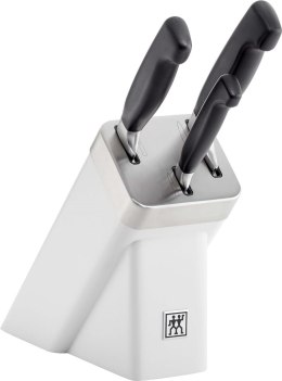 ZWILLING FOUR STAR Zestaw 3 noży w bloku samoostrzącym biały
