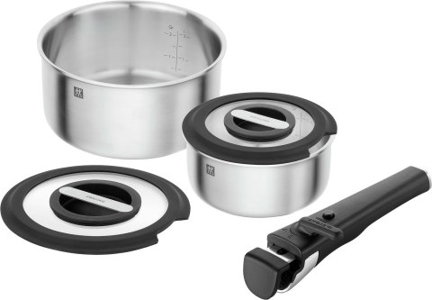 ZWILLING UNLOCK Zestaw 2 garnków z pokrywkami + uchwyt