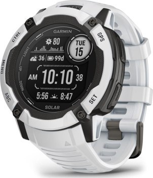 Garmin Instinct 2X Solar z czujnikiem tętna HRV Elevate (kamiennobiały / kamiennobiały pasek)