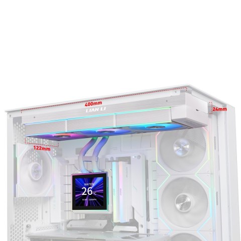 Lian Li HydroShift II LCD-S 360 CL Procesor Zestaw do chłodzenia płynami 12 cm Biały 1 szt.