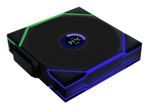 Lian Li Uni Fan TL LCD Obudowa komputera, Procesor Wentylator 14 cm Czarny 1 szt.