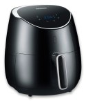 Severin FR 2445 frytkownica Pojedyńczy 5 l Autonomiczny 2000 W Frytkownica na gorące powietrze Czarny, Metaliczny, Srebrny