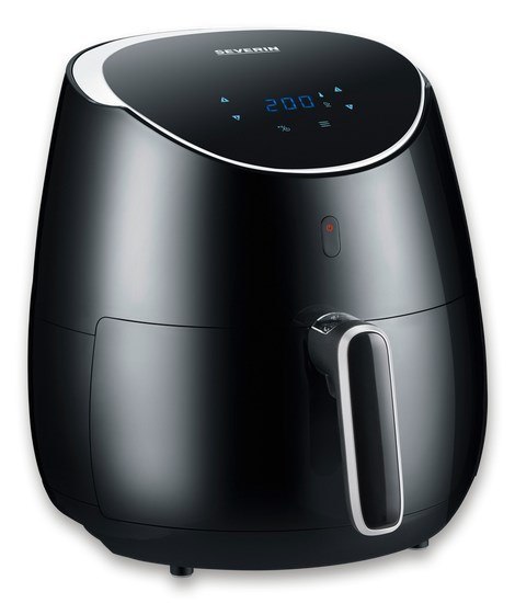 Severin FR 2445 frytkownica Pojedyńczy 5 l Autonomiczny 2000 W Frytkownica na gorące powietrze Czarny, Metaliczny, Srebrny