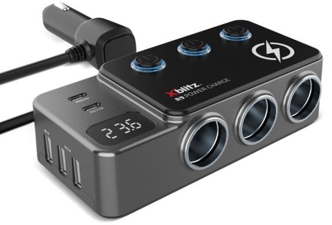 Rozdzielacz XBLITZ 2x USB typ C Szary R9