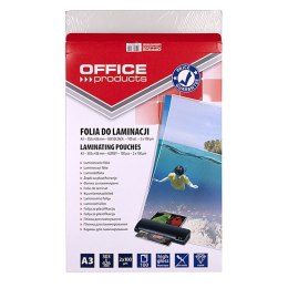 OFFICE PRODUCTS Folia do laminowania, A3, 2x100mikr., błyszcząca, 100szt., transparentna