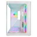 Rampage Loopy Obudowa PC akwarium 7x wentylator ARGB Infinity HUB biała