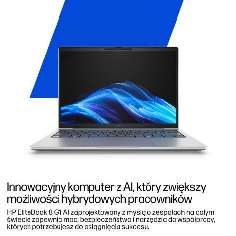 HP EliteBook 8 G1i Ultra 5 225U 16"WUXGA 400nits LBL AG 16GB DDR5 5600 SSD512 Intel Arc Cam 5M+IR+ISP 62Wh W11Pro Aluminium Glac