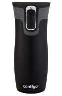 Kubek termiczny podwójne ścianki Contigo West Loop, Matte Black 470 ml
