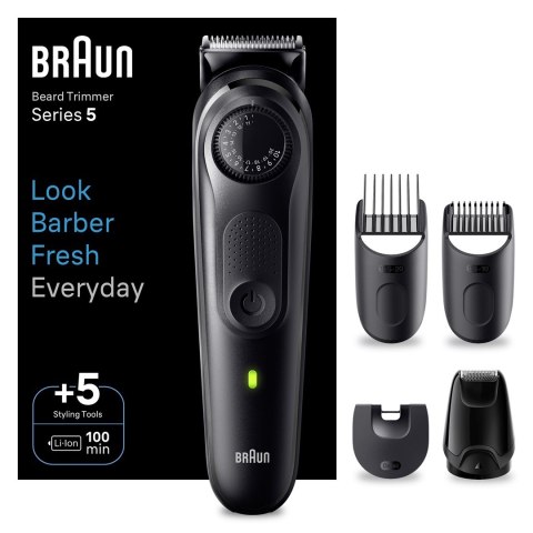 Braun BeardTrimmer 5 80708197 trymer do brody Bateria 40 2 cm Czarny
