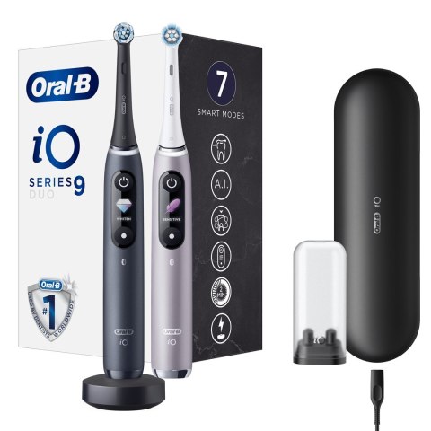 Oral-B iO 80363731 szczoteczka elektryczna Dorosły Obrotowo-pulsacyjna szczoteczka do zębów Czarny, Srebrny