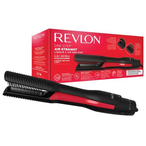 Revlon One-Step Air Straight Szczotka do prostowania Ciepły Czarny, Czerwony