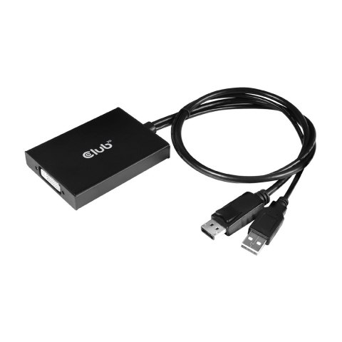 CLUB3D CAC-1010-A adapter kablowy 0,6 m DisplayPort DVI-D + USB Czarny