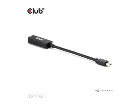 CLUB3D CAC-1188 adapter kablowy 0,09 m Mini DisplayPort HDMI Czarny