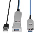 Lindy 43345 kabel USB USB 3.2 Gen 1 (3.1 Gen 1) 30 m USB A 2 x USB A Niebieski, Srebrny