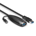 Lindy 43156 kabel USB USB 3.2 Gen 1 (3.1 Gen 1) 10 m USB A Czarny