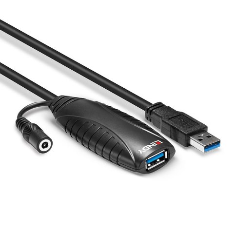 Lindy 43156 kabel USB USB 3.2 Gen 1 (3.1 Gen 1) 10 m USB A Czarny