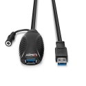 Lindy 43156 kabel USB USB 3.2 Gen 1 (3.1 Gen 1) 10 m USB A Czarny