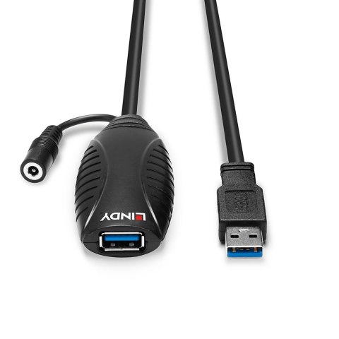 Lindy 43156 kabel USB USB 3.2 Gen 1 (3.1 Gen 1) 10 m USB A Czarny