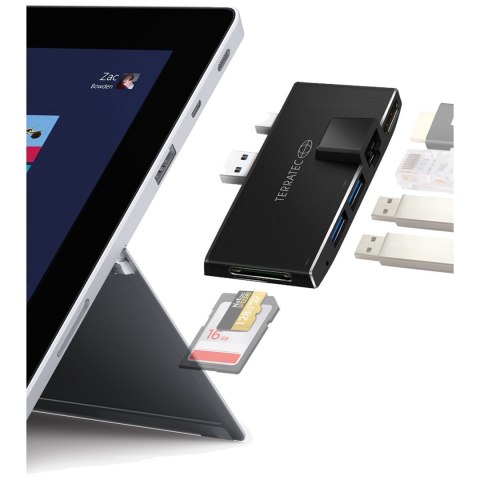 Terratec CONNECT Pro2 Przewodowa USB 3.2 Gen 1 (3.1 Gen 1) Type-A Czarny