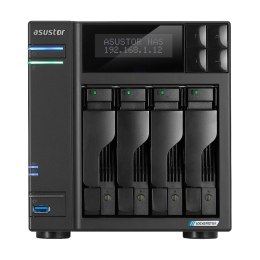 Asustor LOCKERSTOR 4 Gen2 (AS6704T) NAS Komputer stacjonarny Intel® Celeron® N N5105 4 GB DDR4 0 TB ADM Czarny