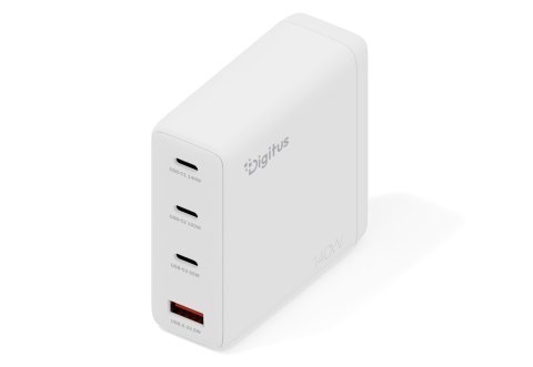Digitus Ładowarka sieciowa GaN II 140W | 3x USB-C, 1x USB-A | PD 3.0, QC 3.0 | Biała