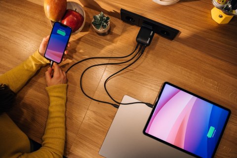 Verbatim GaN Charger 100W Uniwersalne Czarny Prąd przemienny Szybkie ładowanie Wewnętrzna