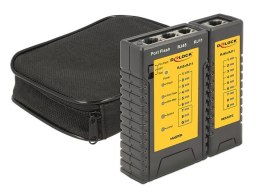 DeLOCK 86407 tester kabli sieciowych Tester kabli skrętakowych Czarny